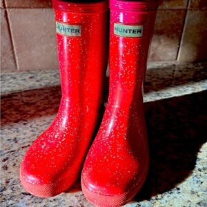 Hunter girl boots size 10